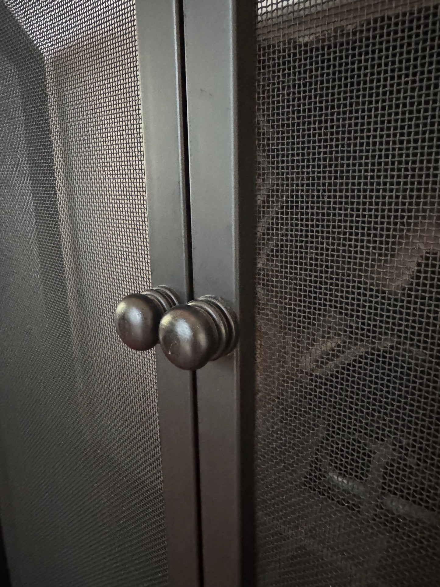 Fireplace Screen Matte Black Metal