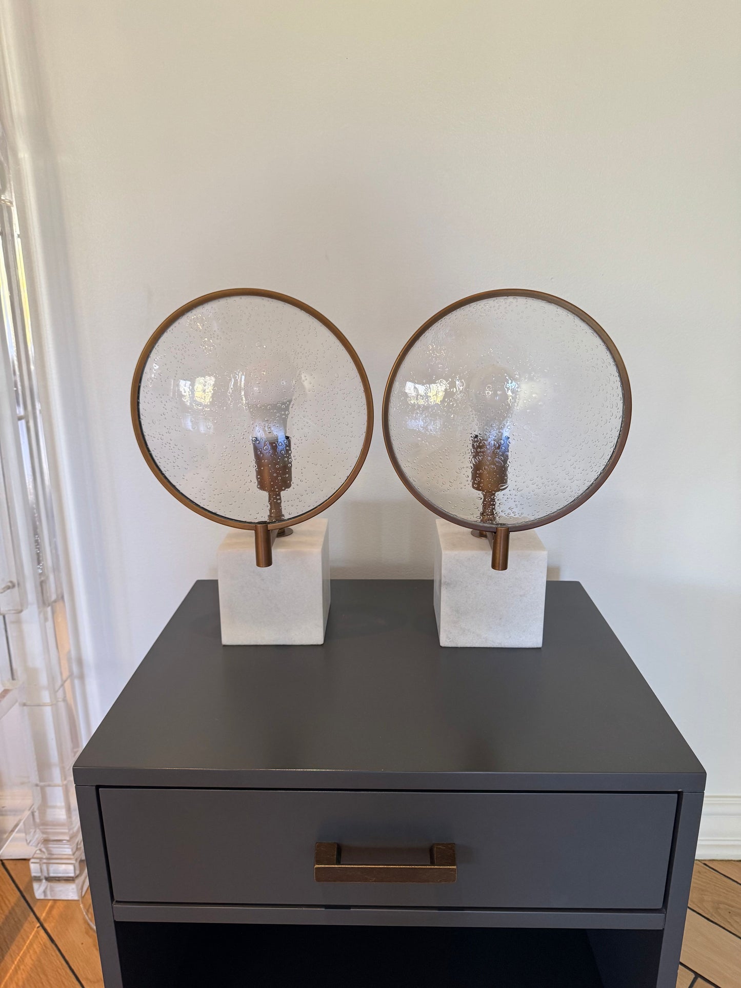 Pair of Fineas Accent Lamp by Robert Abbey