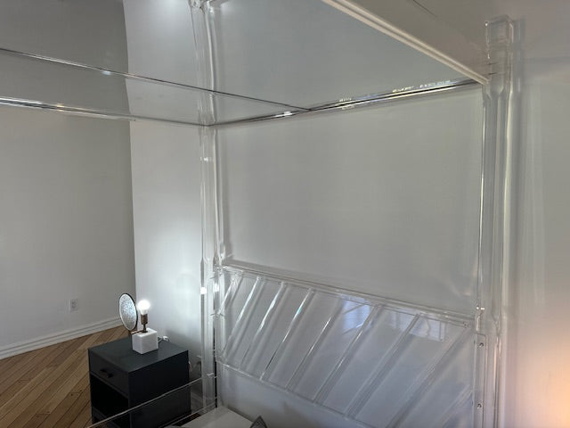 Vintage Four Poster Lucite Bed Frame