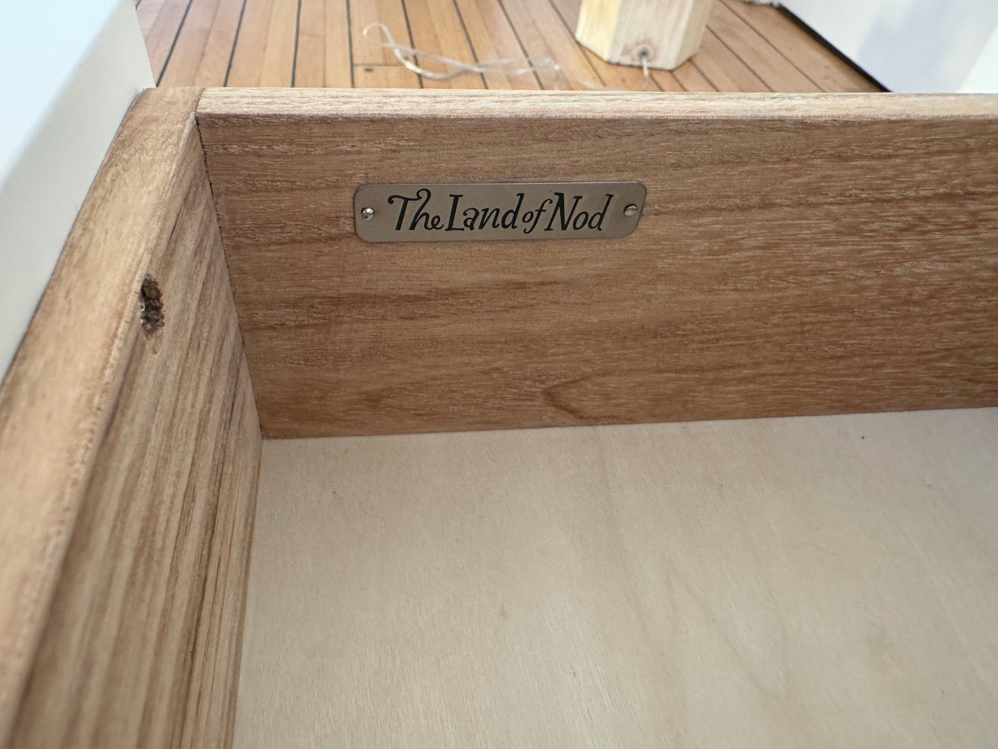 Pair of Land of Nod White Monarch Nightstands