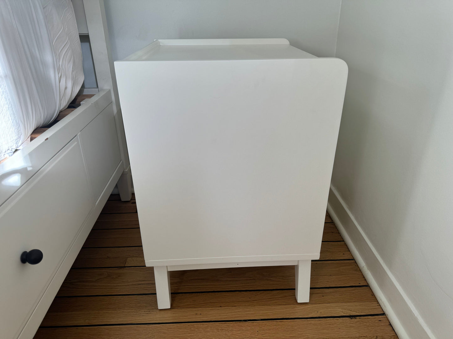 Pair of Land of Nod White Monarch Nightstands