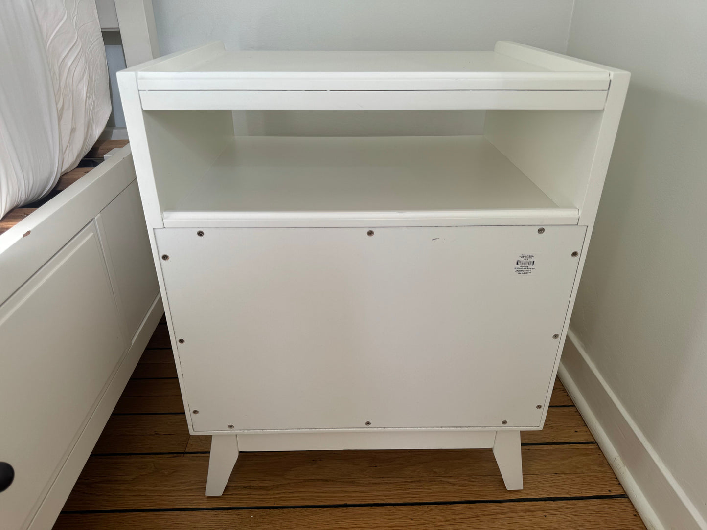 Pair of Land of Nod White Monarch Nightstands