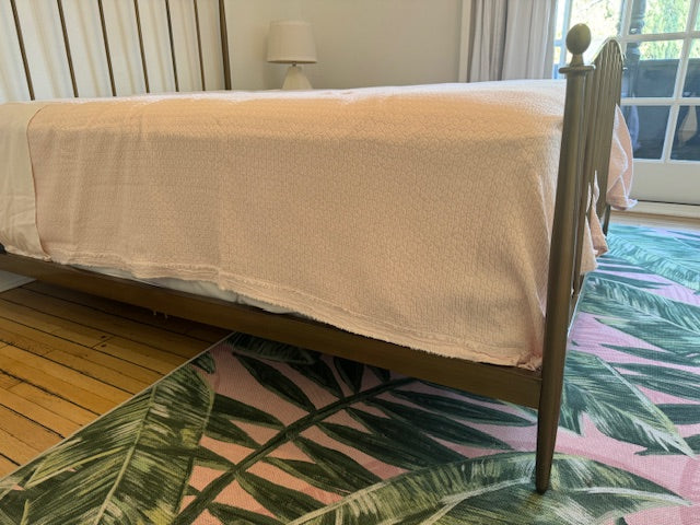 Crate and Barrel Mason Brass Queen Bed Frame