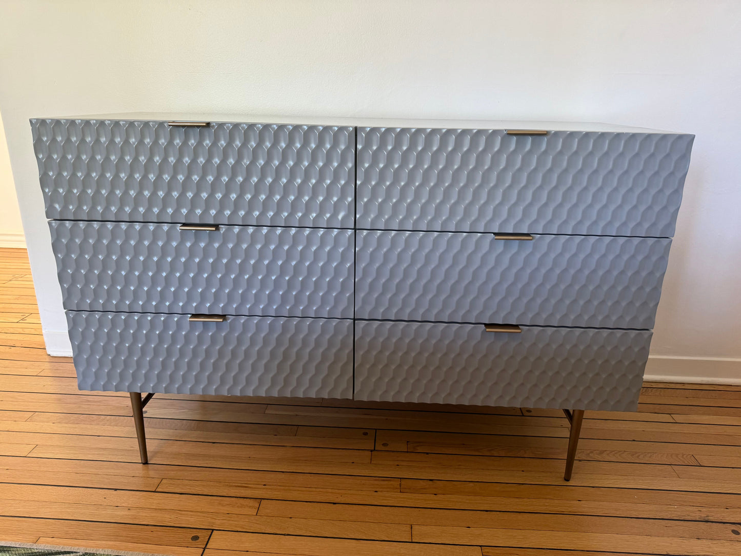 West Elm Audrey 6-Drawer Chest - Mist Grey