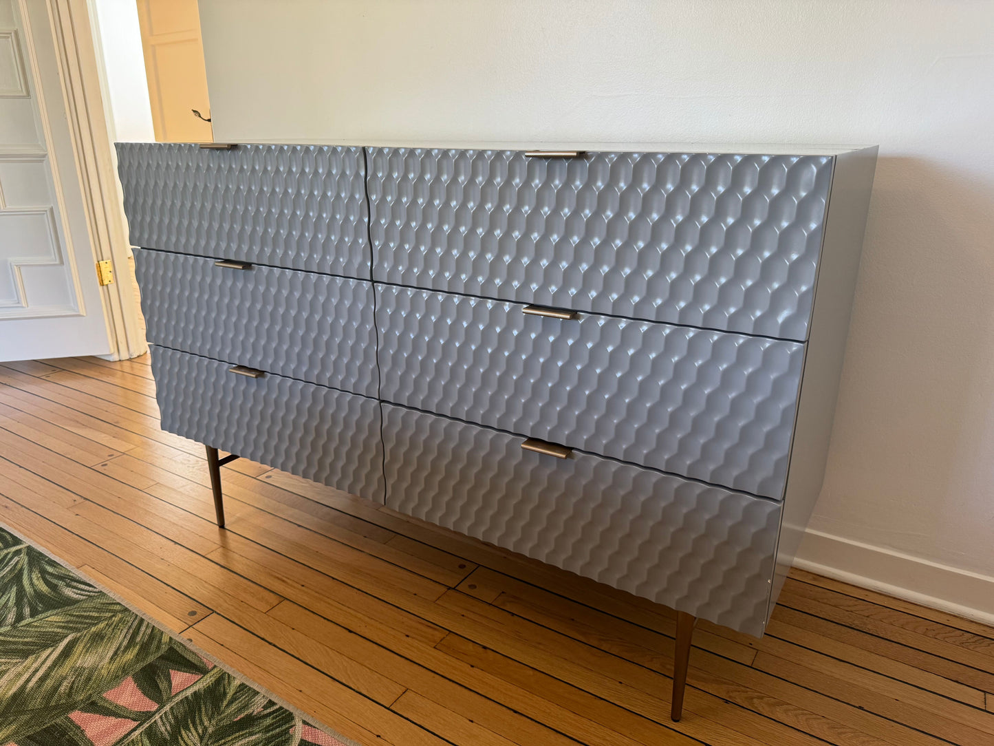 West Elm Audrey 6-Drawer Chest - Mist Grey