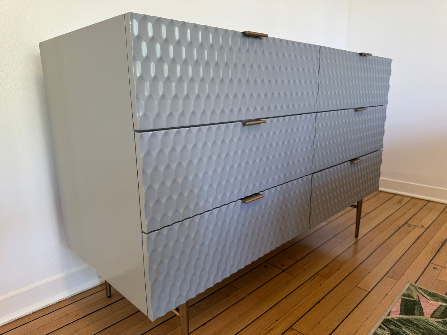 West Elm Audrey 6-Drawer Chest - Mist Grey