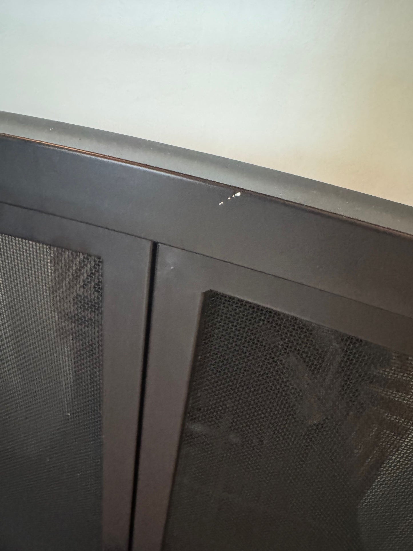 Fireplace Screen Matte Black Metal