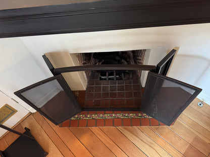 Fireplace Screen Matte Black Metal