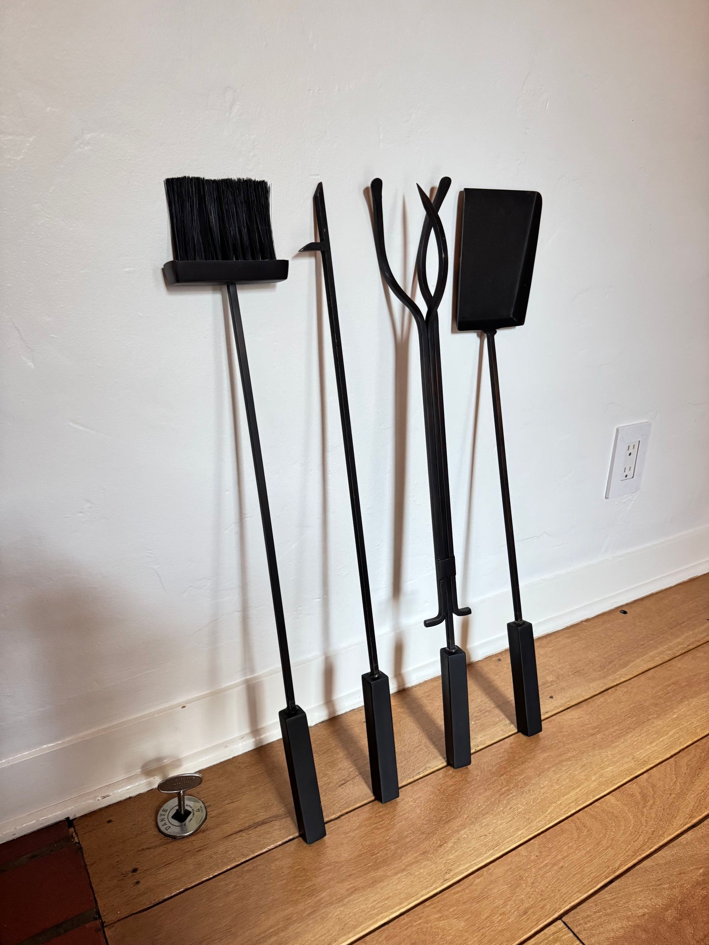 Fire Irons Set Matte Black Metal