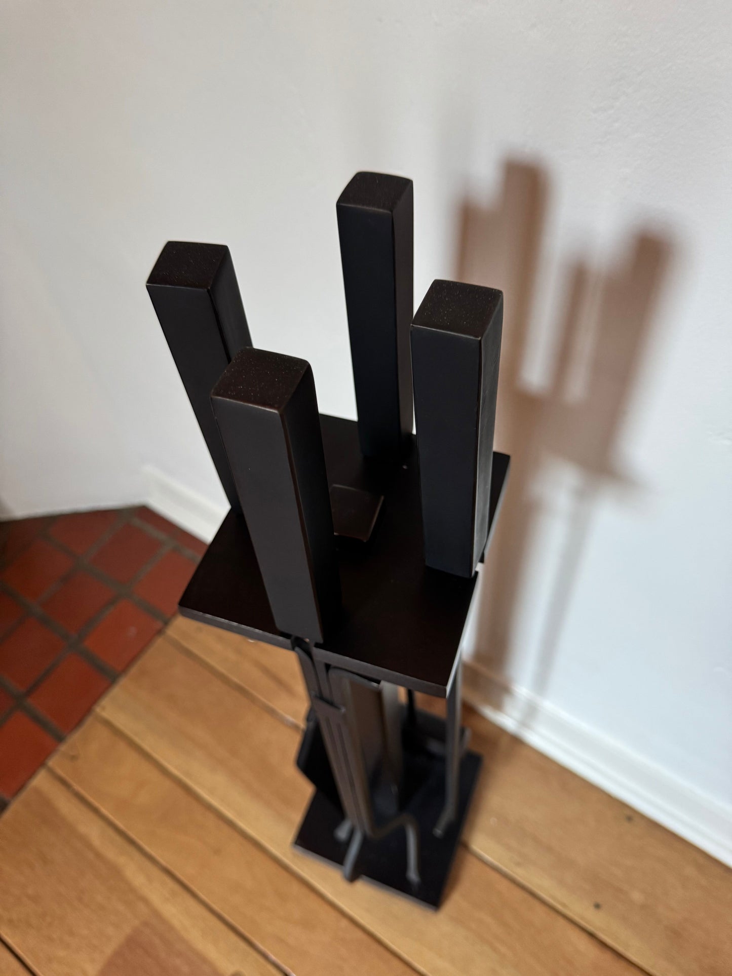 Fire Irons Set Matte Black Metal