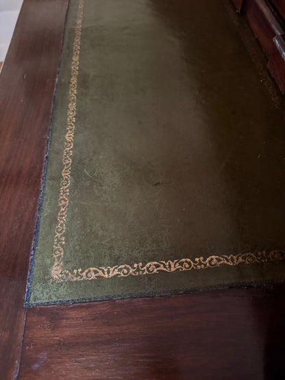 Antique Neoclassical Cylinder Roll Top Mahogany Secretary Desk