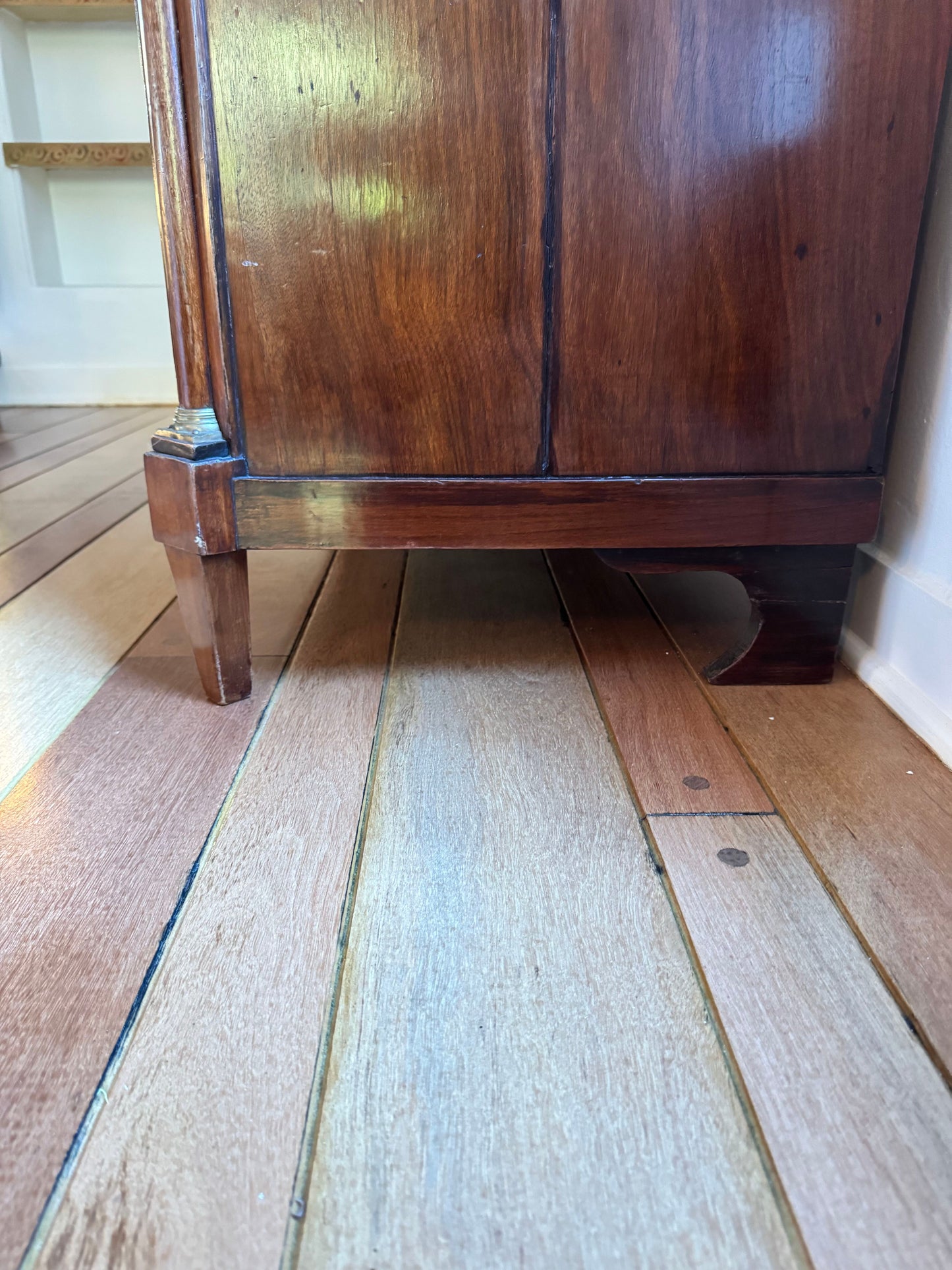 Antique Neoclassical Cylinder Roll Top Mahogany Secretary Desk