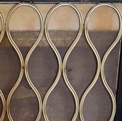 Mesh Fire Screen Mystic Gold with Vintage Finish