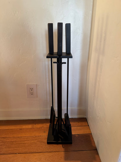 Fire Irons Set Blackened Bronze Finish