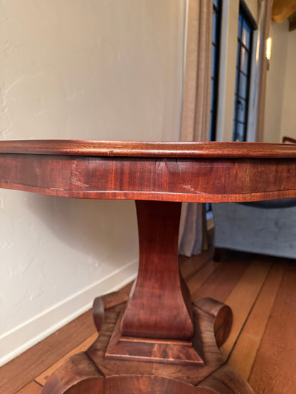Scalloped Edge Pedestal Table