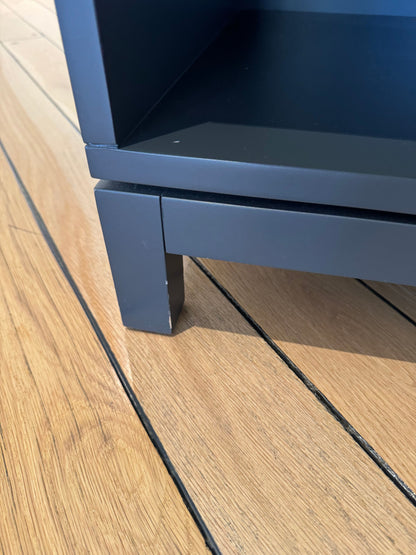 Pair of Crate & Barrel: Parke Charcoal Wood Kids Nightstand with Drawer