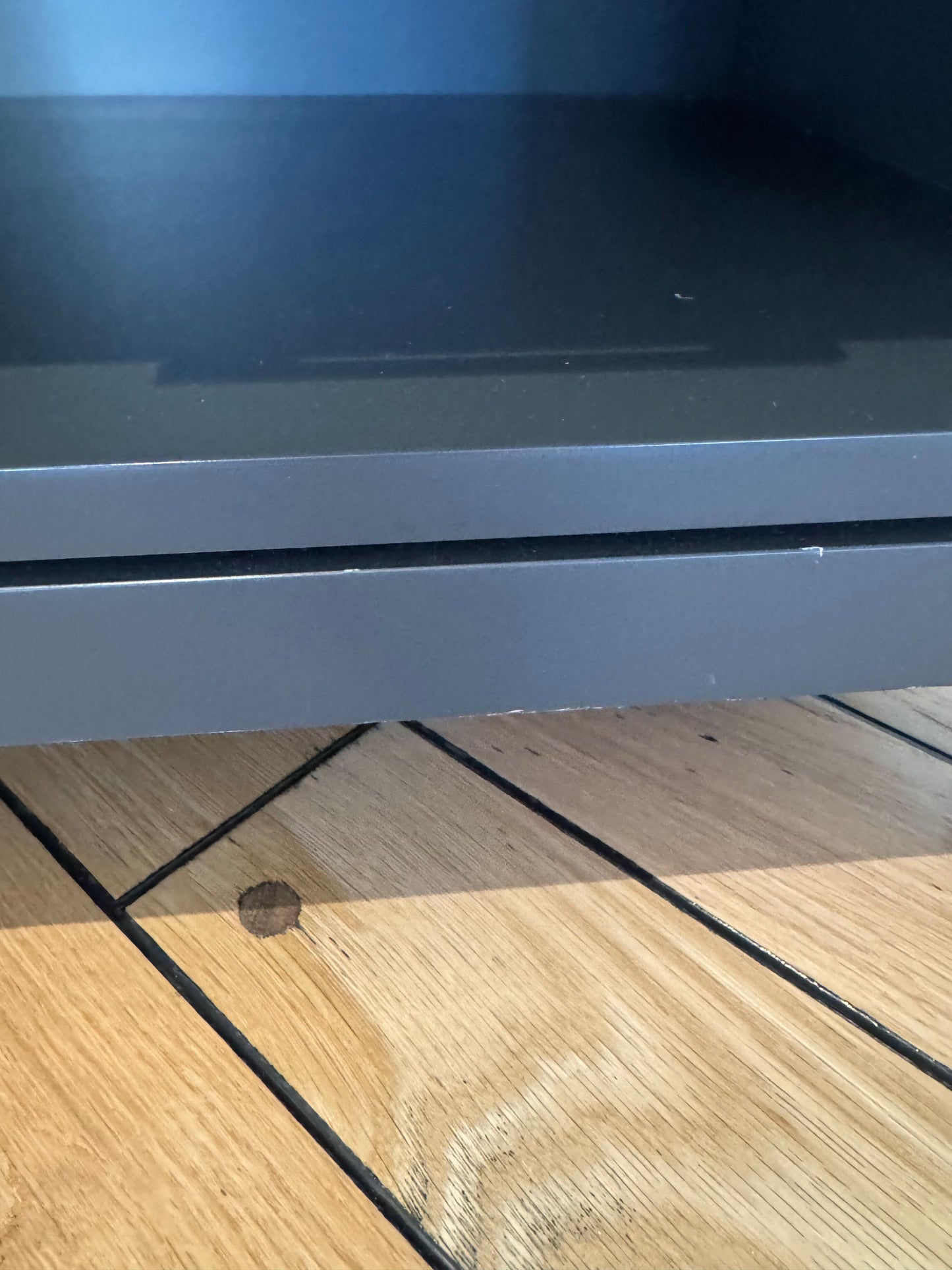 Pair of Crate & Barrel: Parke Charcoal Wood Kids Nightstand with Drawer