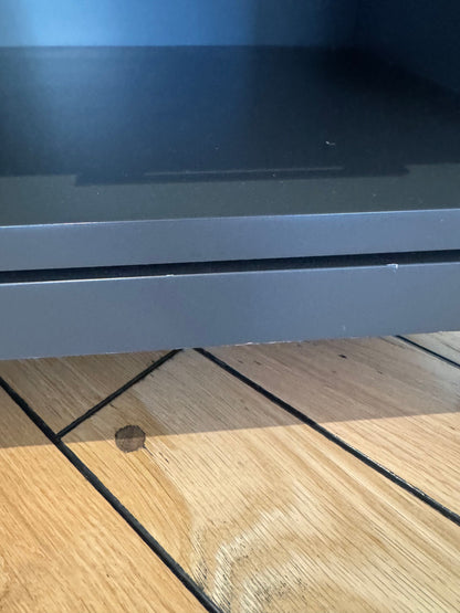 Pair of Crate & Barrel: Parke Charcoal Wood Kids Nightstand with Drawer