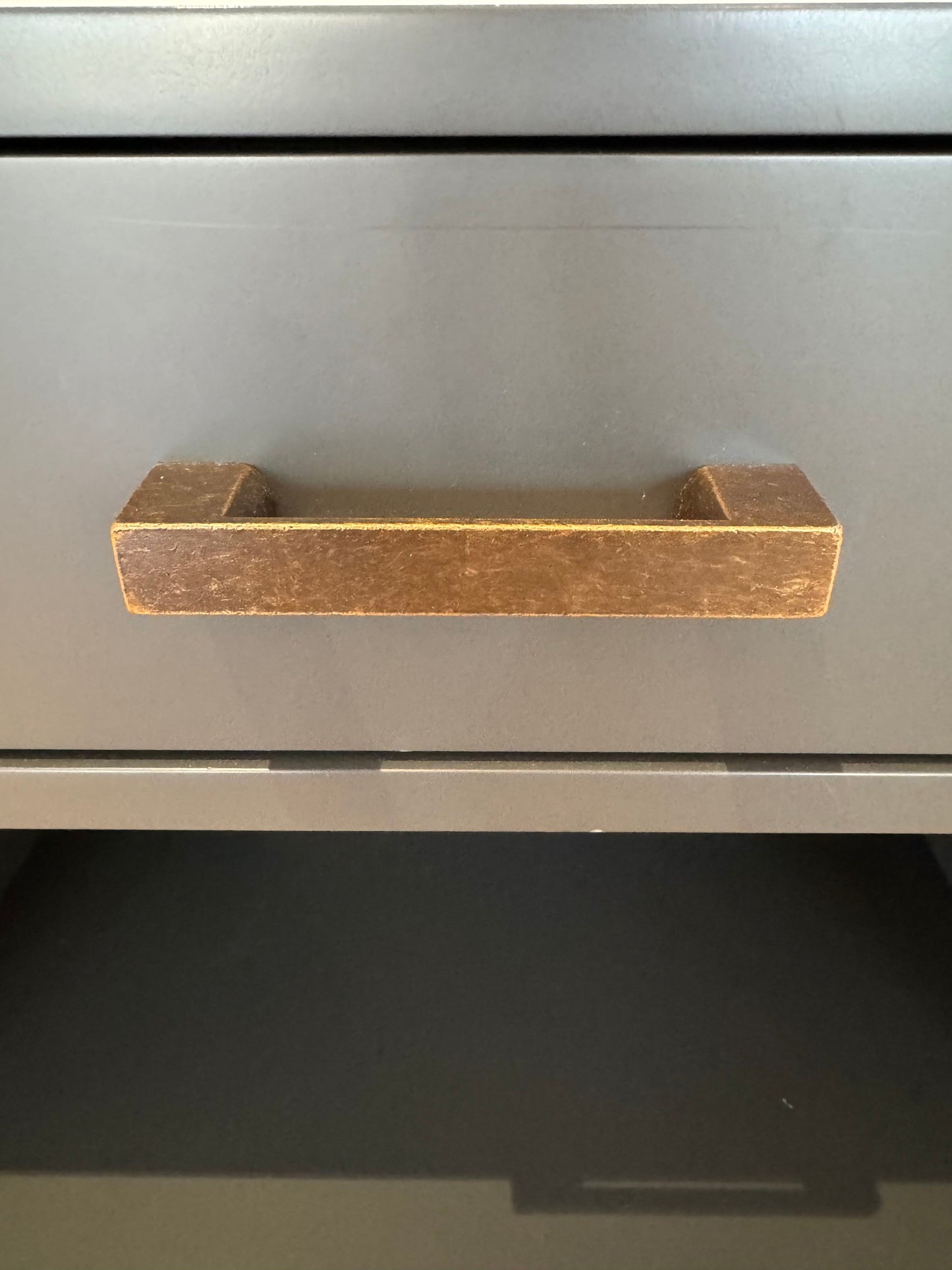 Pair of Crate & Barrel: Parke Charcoal Wood Kids Nightstand with Drawer