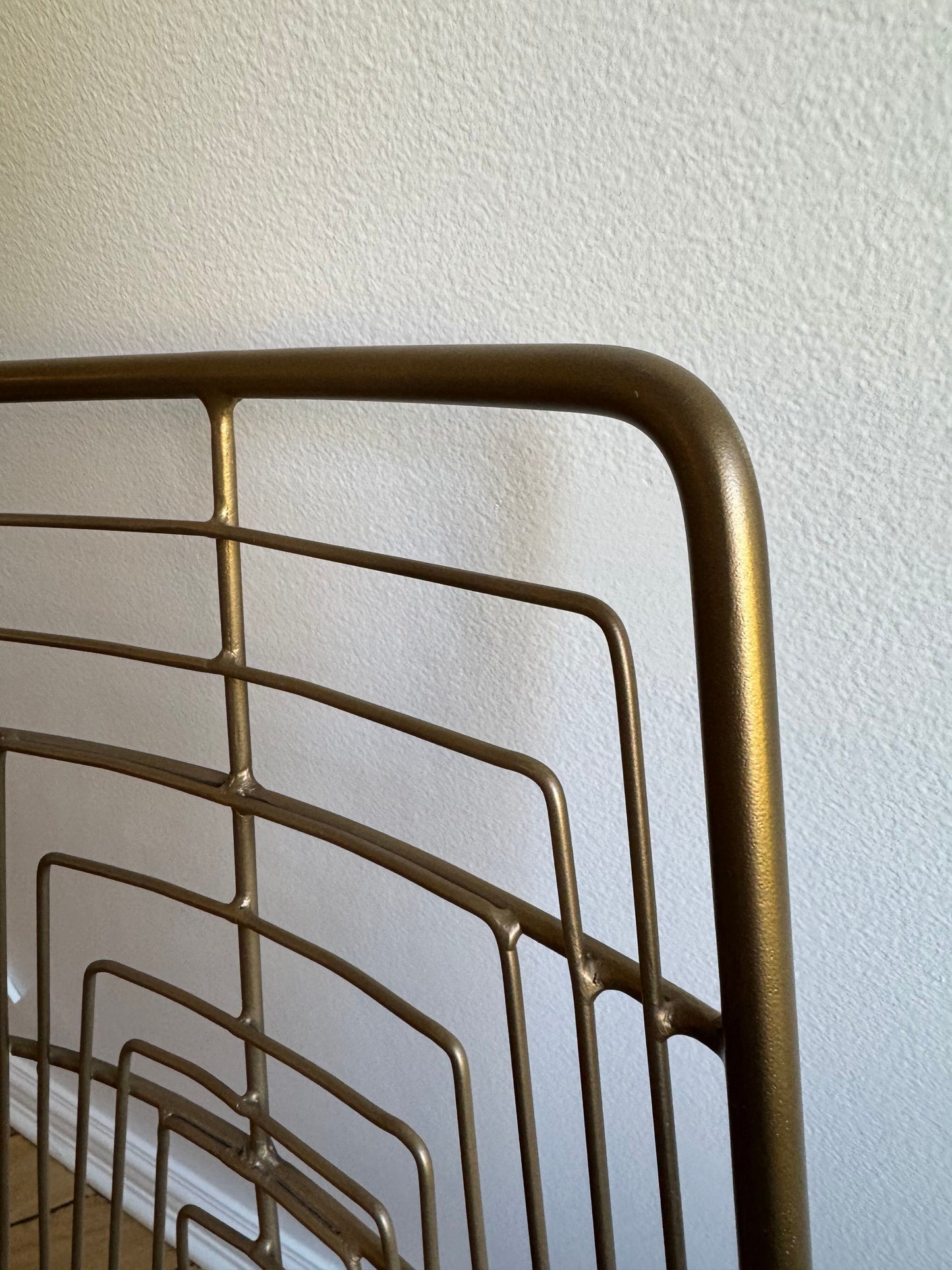 Crate & Barrel Geometric Domino Gold Desk Chair