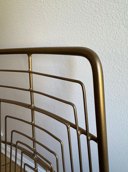 Crate & Barrel Geometric Domino Gold Desk Chair