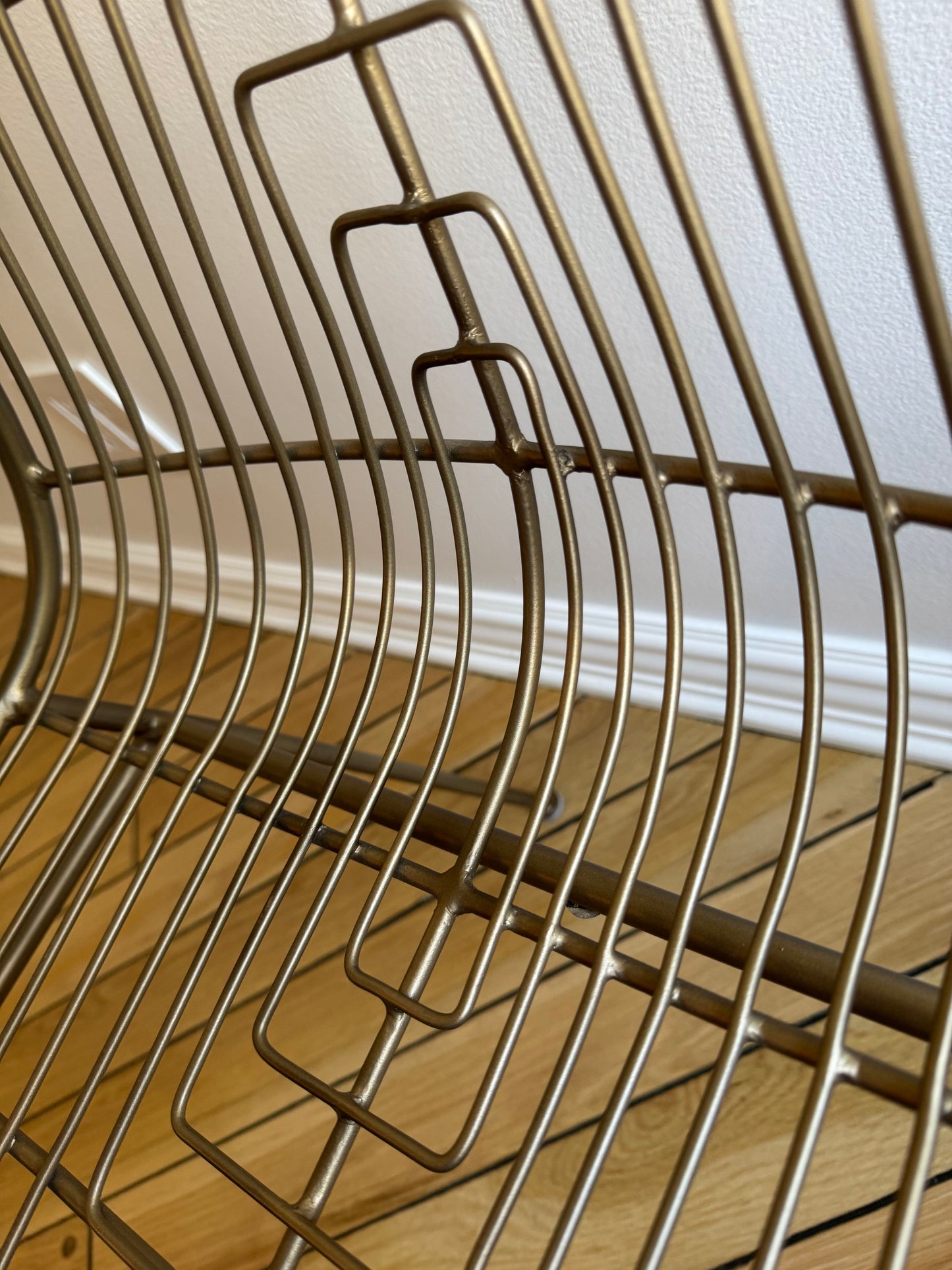 Crate & Barrel Geometric Domino Gold Desk Chair