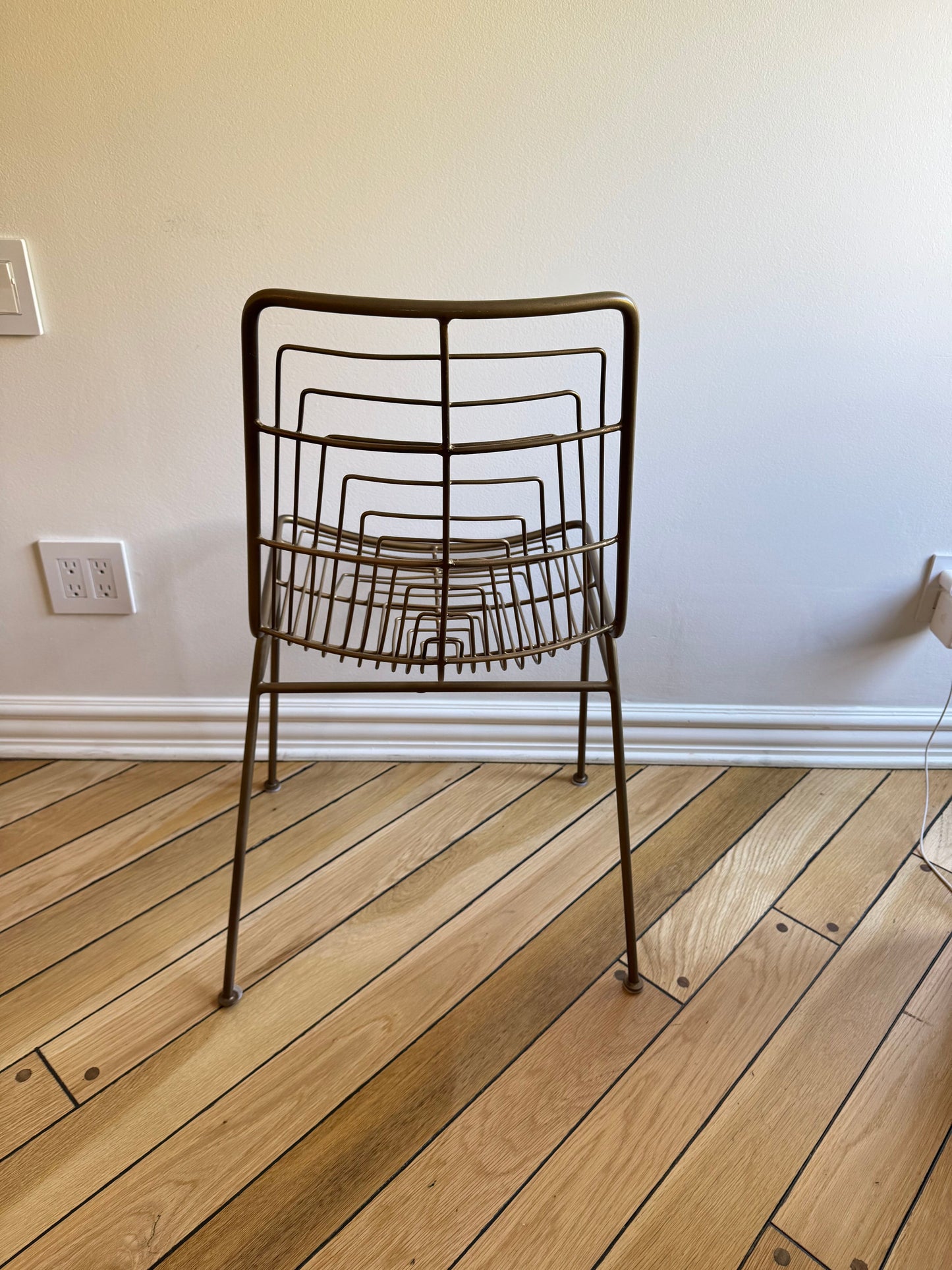 Crate & Barrel Geometric Domino Gold Desk Chair