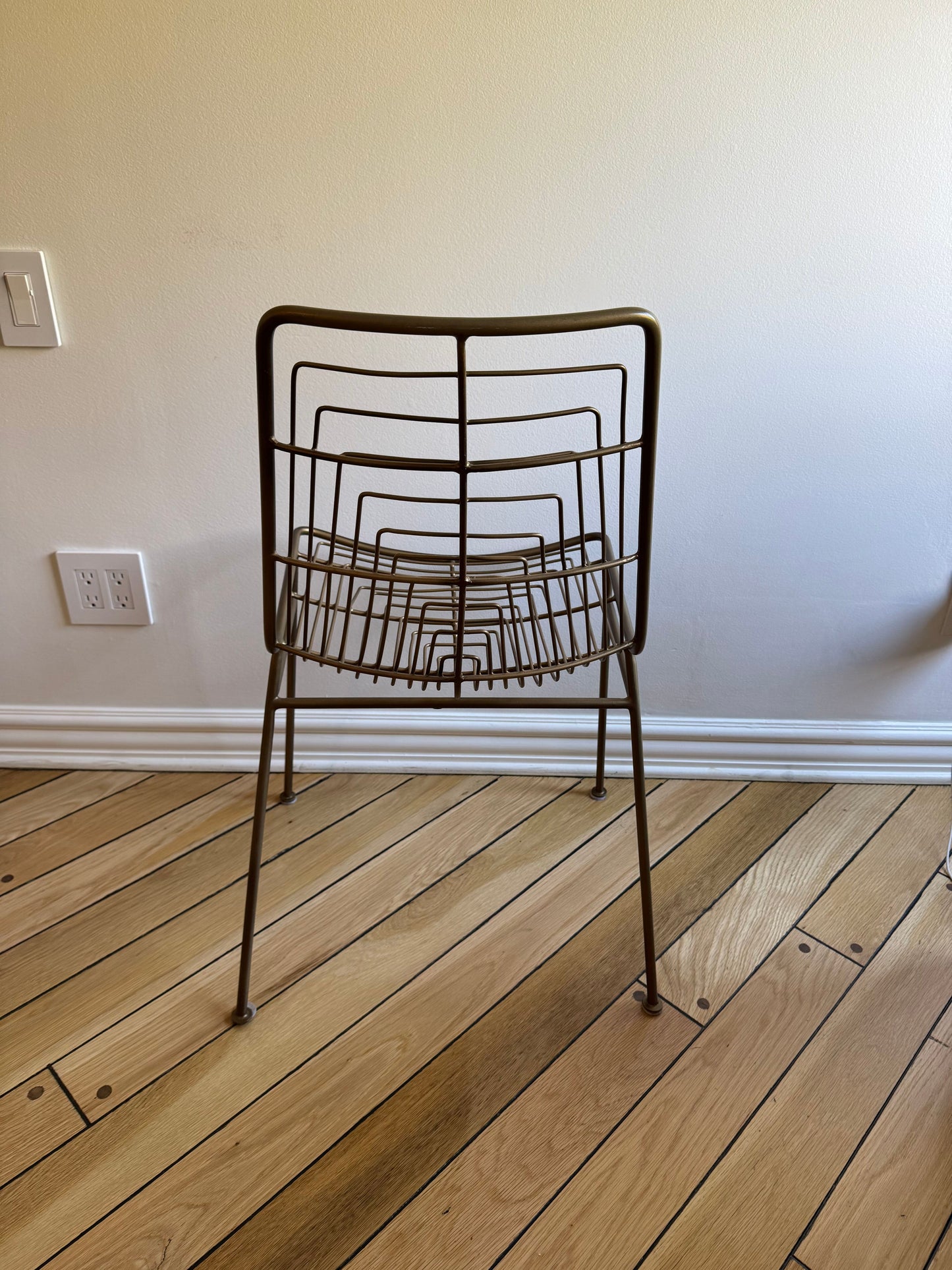Crate & Barrel Geometric Domino Gold Desk Chair