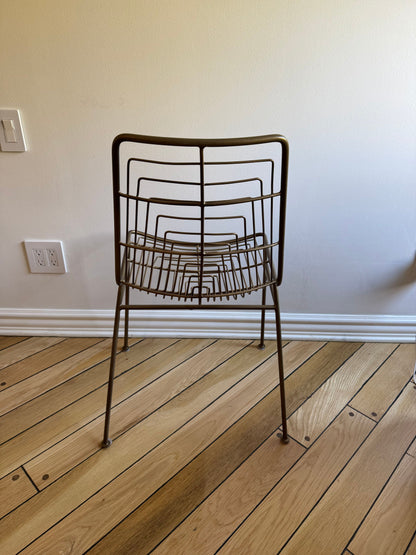 Crate & Barrel Geometric Domino Gold Desk Chair