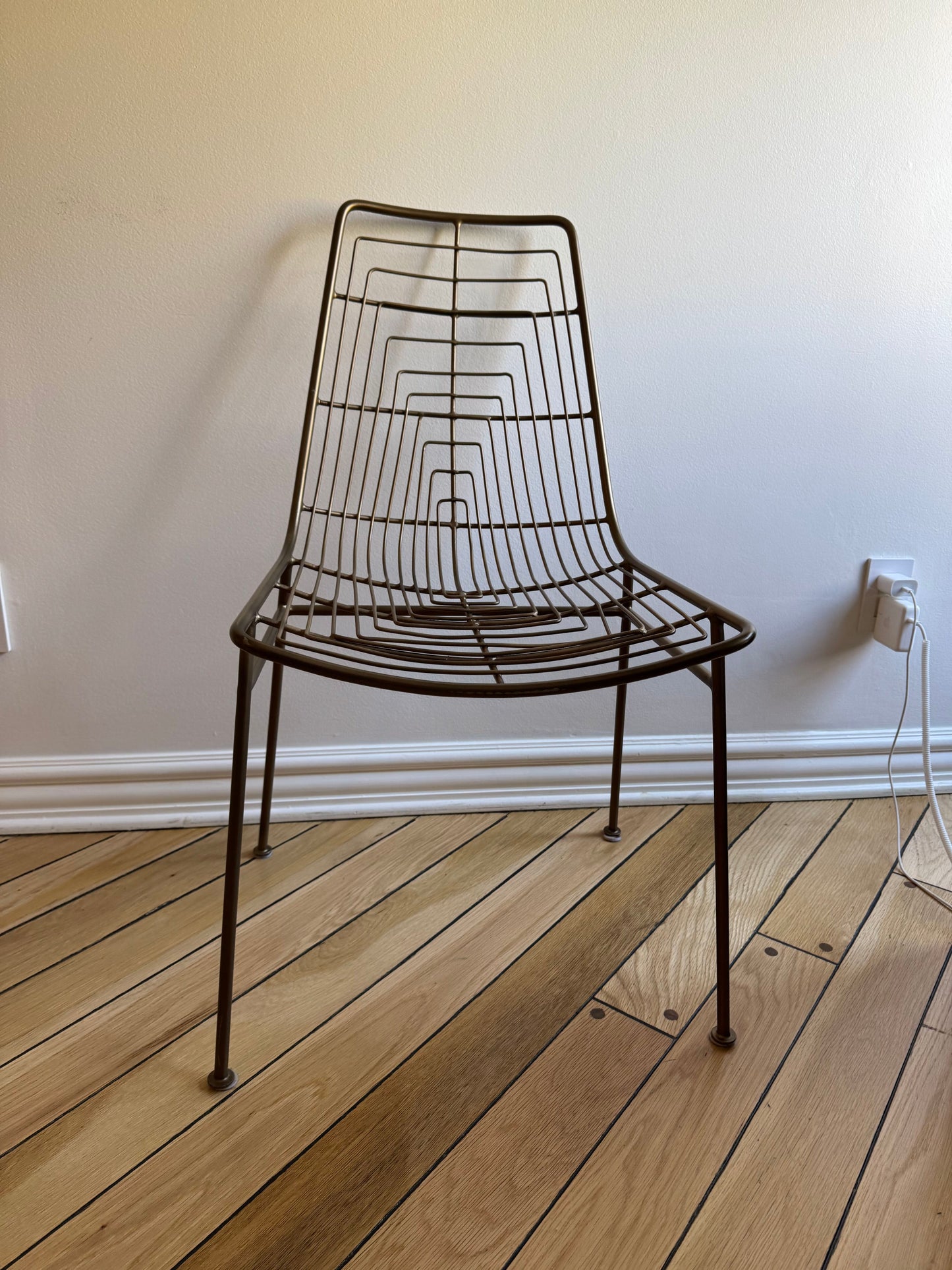 Crate & Barrel Geometric Domino Gold Desk Chair