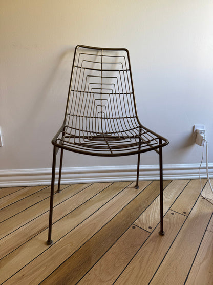 Crate & Barrel Geometric Domino Gold Desk Chair