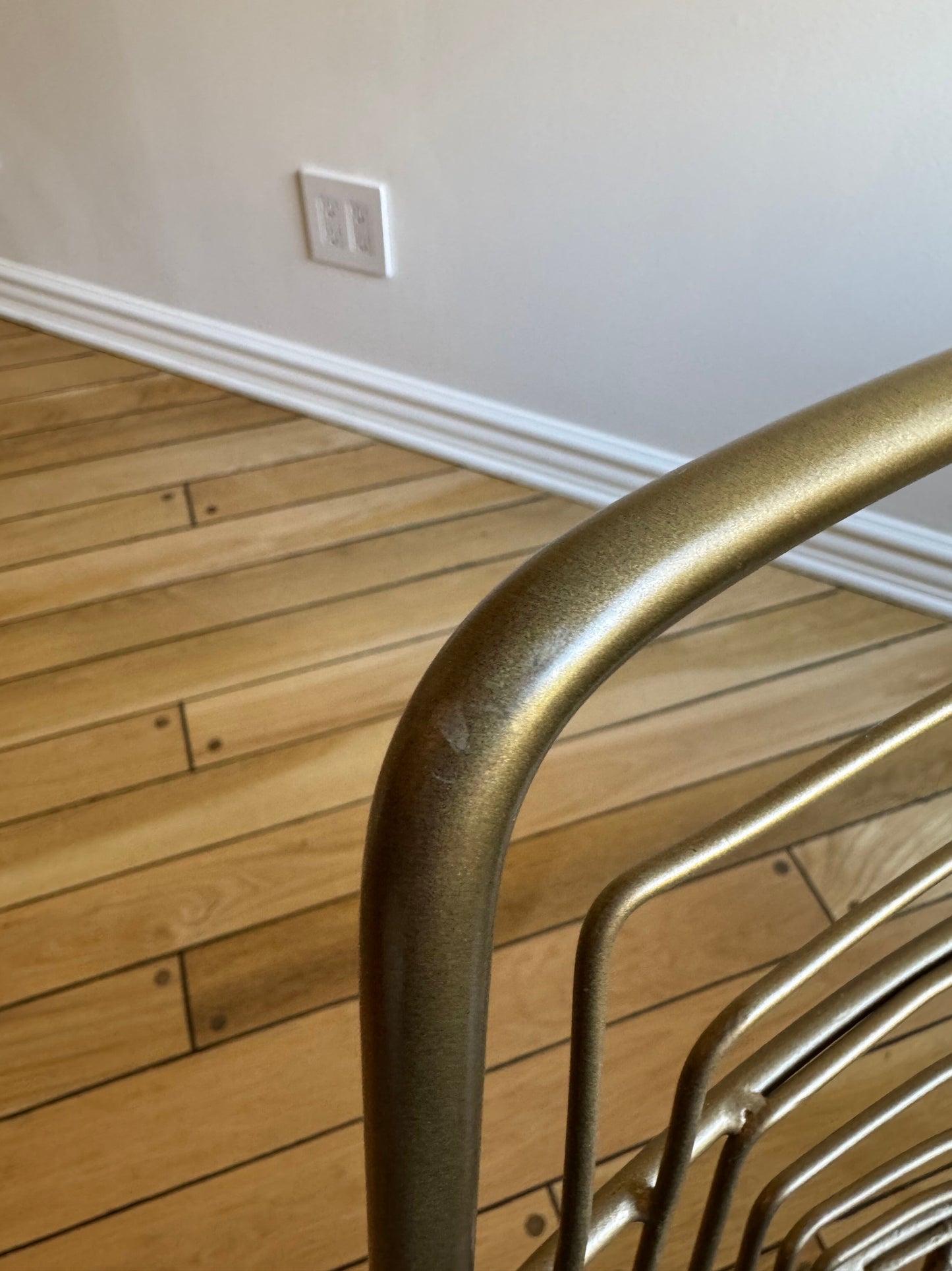 Crate & Barrel Geometric Domino Gold Desk Chair