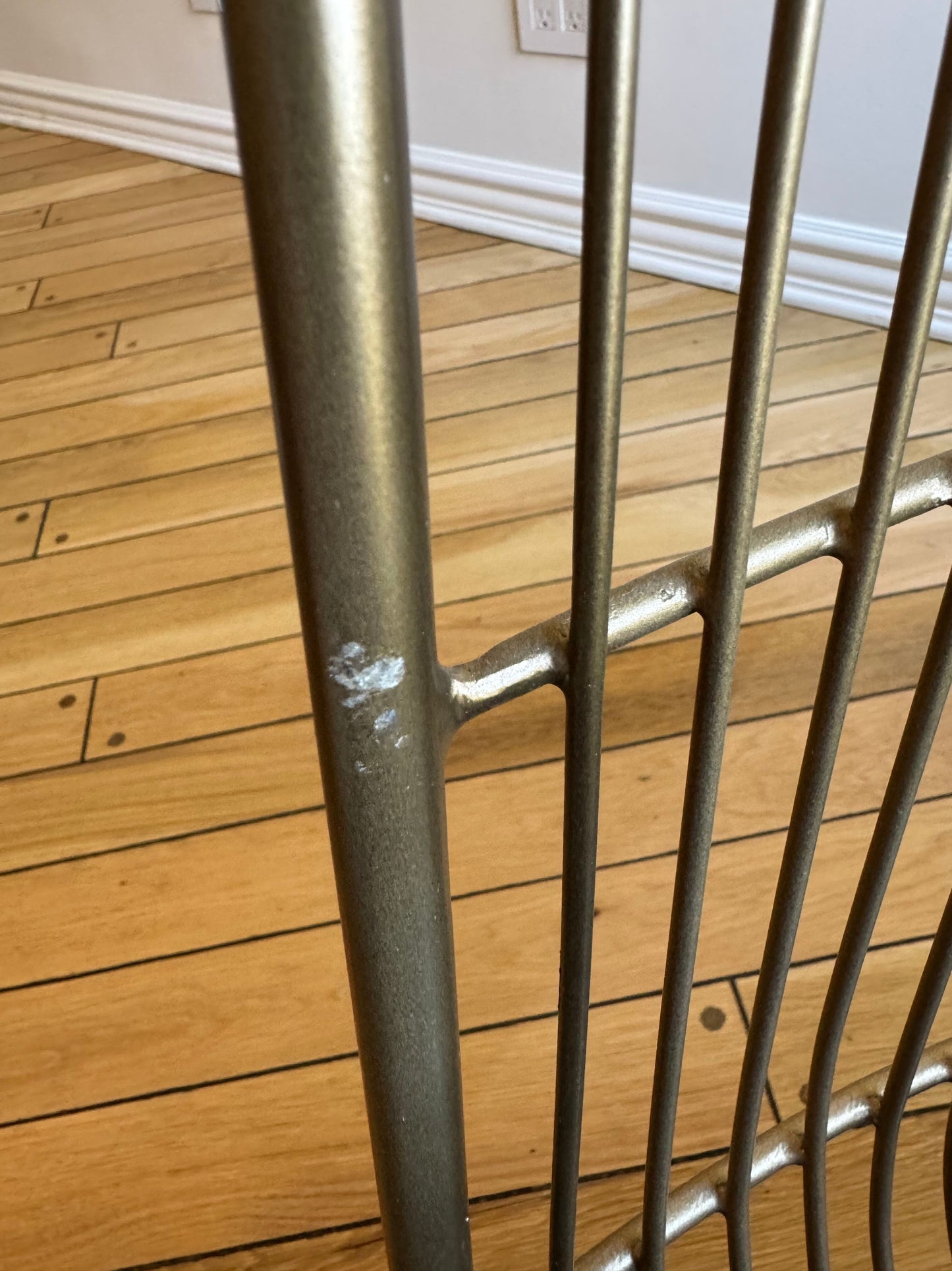 Crate & Barrel Geometric Domino Gold Desk Chair