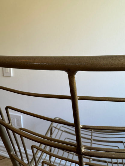 Crate & Barrel Geometric Domino Gold Desk Chair