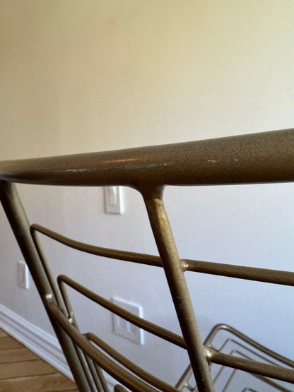 Crate & Barrel Geometric Domino Gold Desk Chair