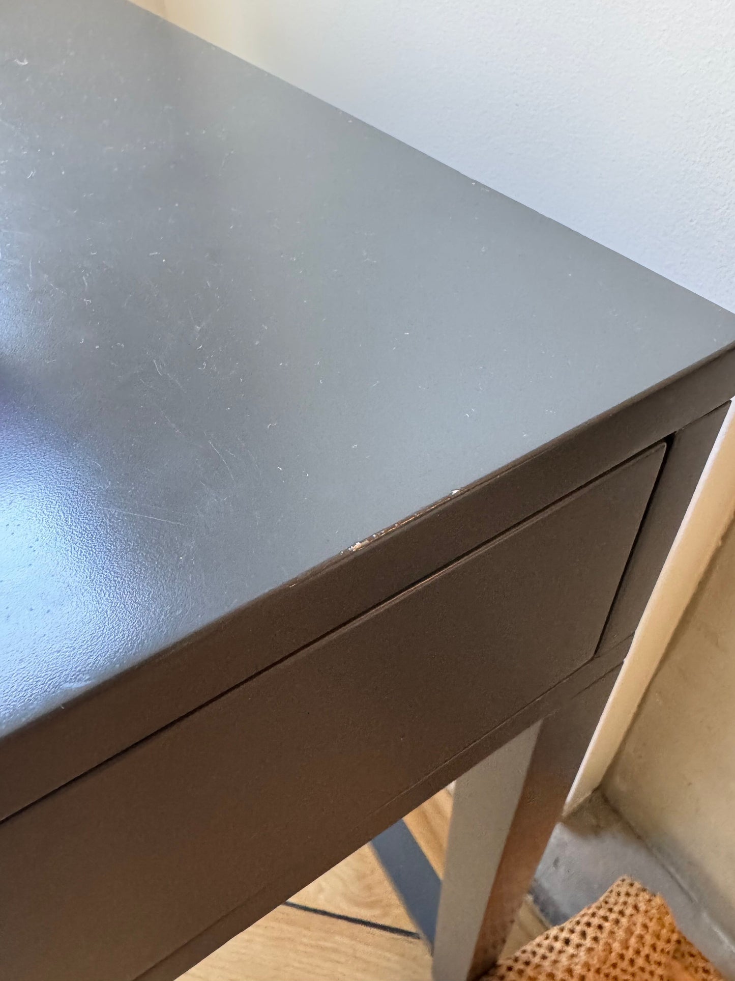 Crate & Barrel Parke Charcoal Desk