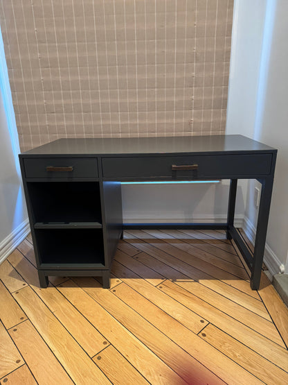 Crate & Barrel Parke Charcoal Desk