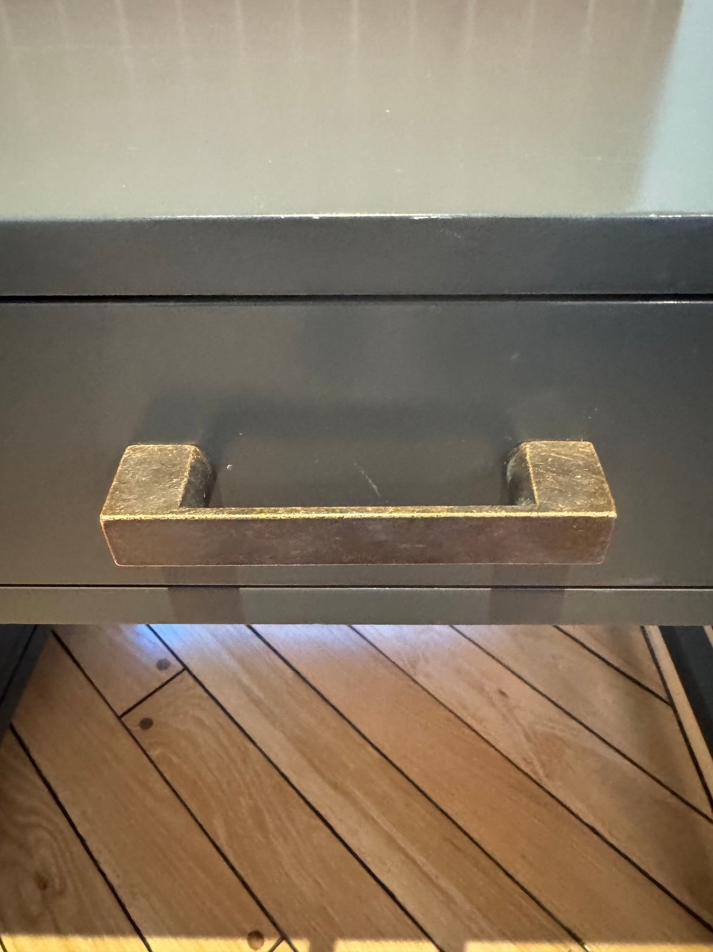 Crate & Barrel Parke Charcoal Desk