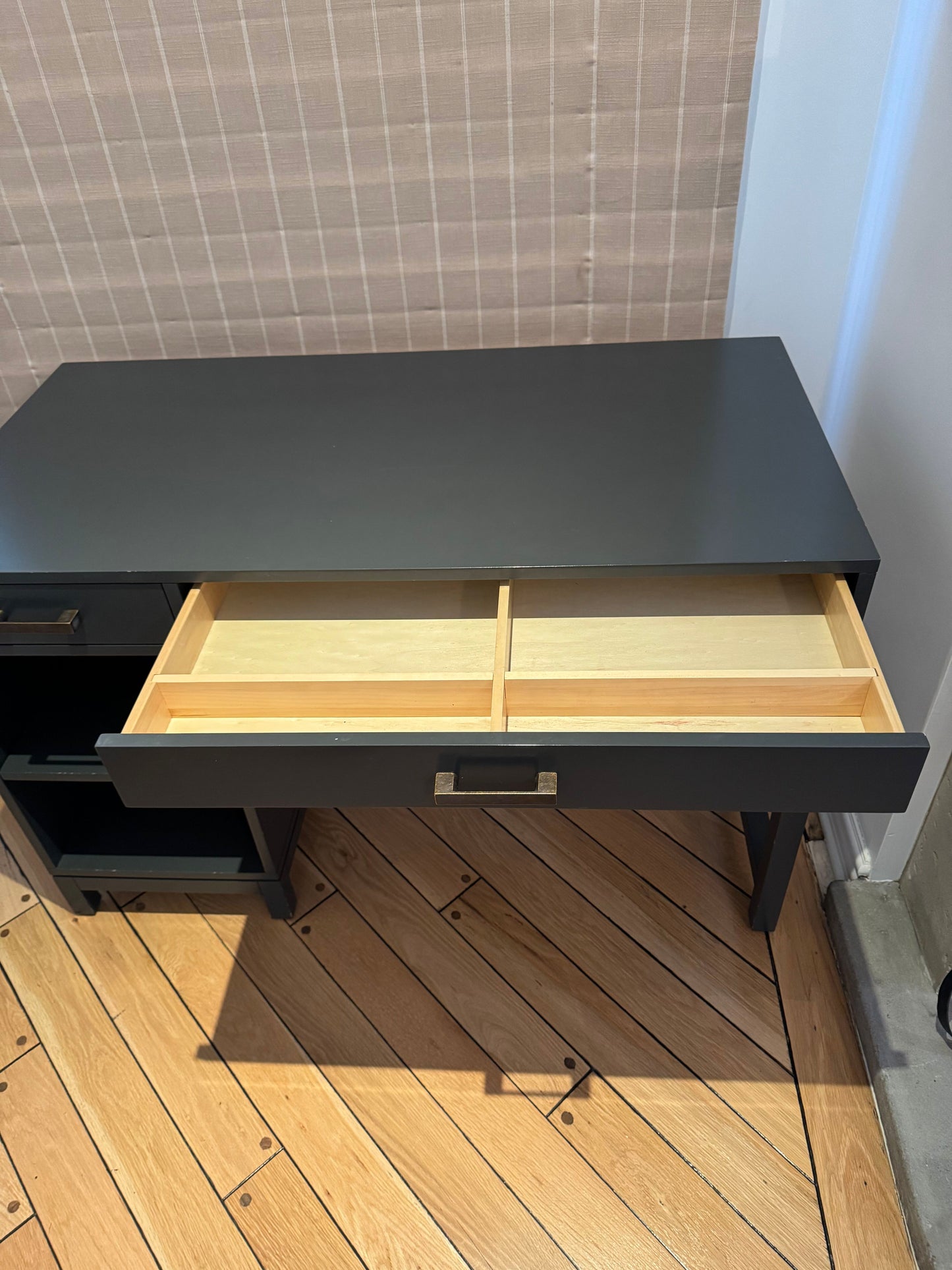 Crate & Barrel Parke Charcoal Desk