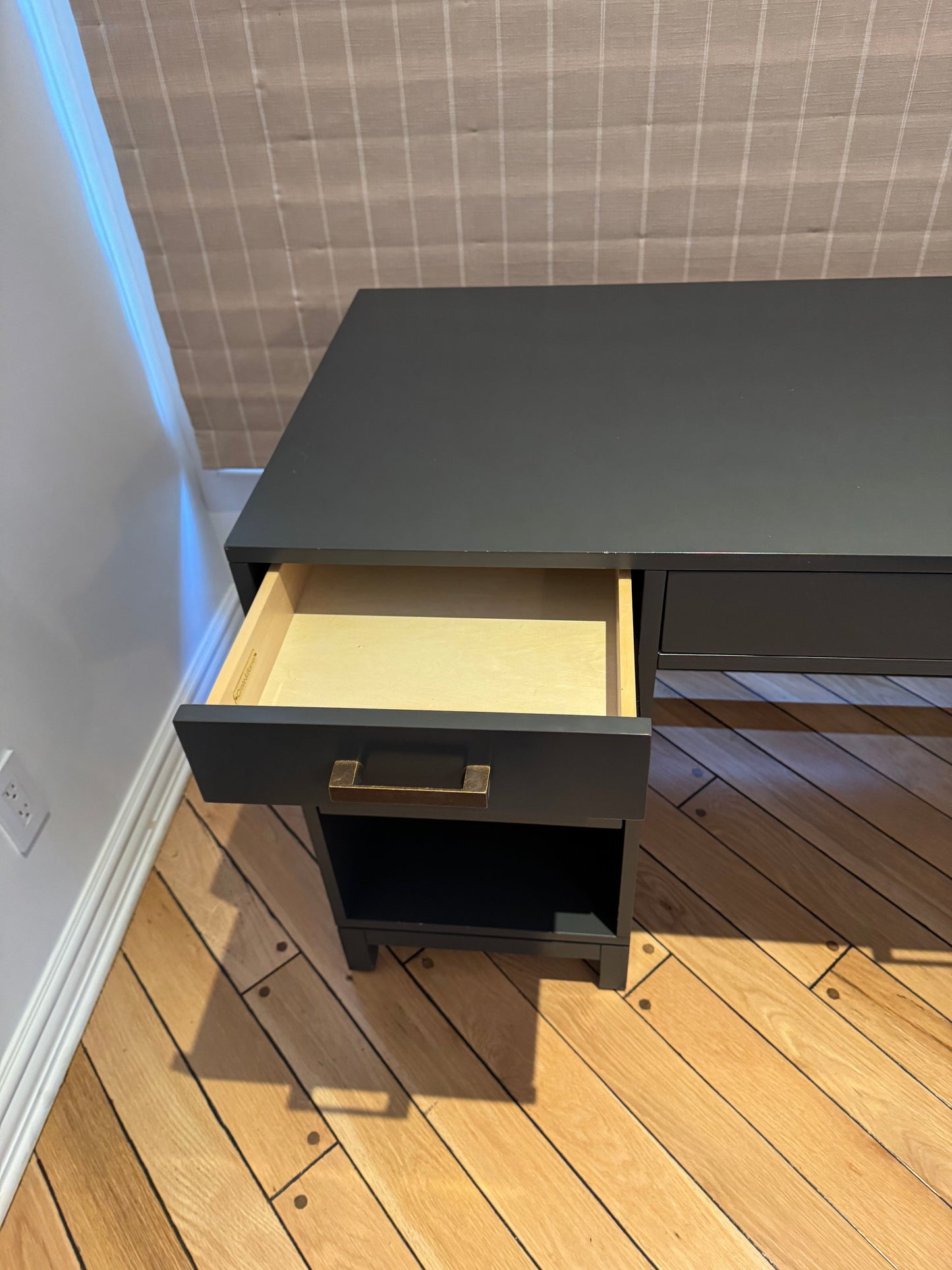 Crate & Barrel Parke Charcoal Desk