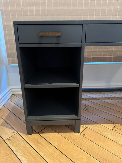 Crate & Barrel Parke Charcoal Desk
