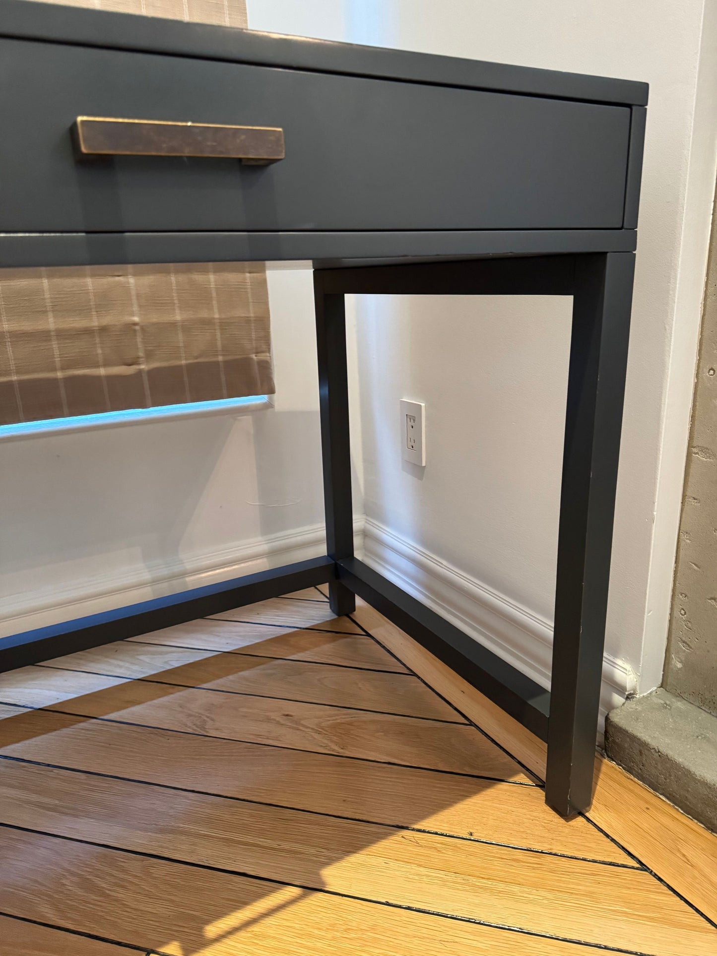 Crate & Barrel Parke Charcoal Desk