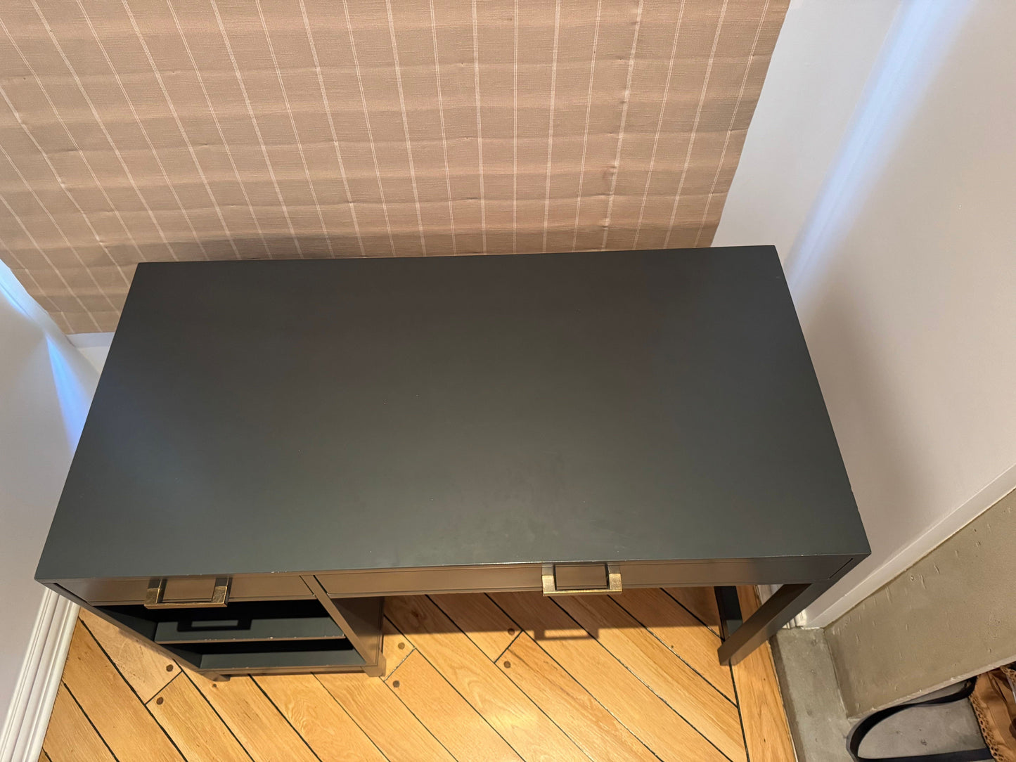 Crate & Barrel Parke Charcoal Desk