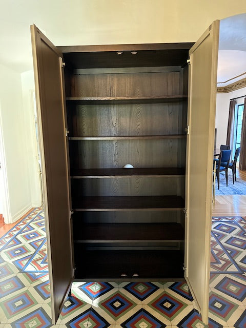 Soliloquy Cocoa Bronze Sunburst Pattern Armoire