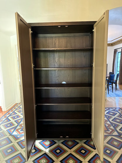 Soliloquy Cocoa Bronze Sunburst Pattern Armoire