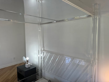 Vintage Four Poster Lucite Bed Frame