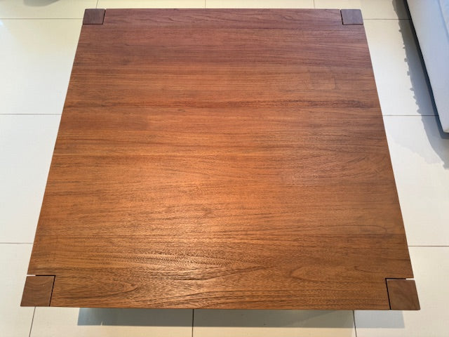 Crate & Barrel Teak Edgewood Square Coffee Table