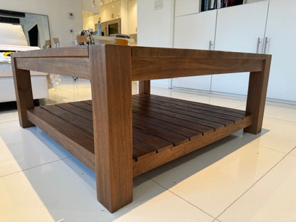 Crate & Barrel Teak Edgewood Square Coffee Table