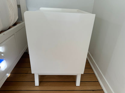 Pair of Land of Nod White Monarch Nightstands