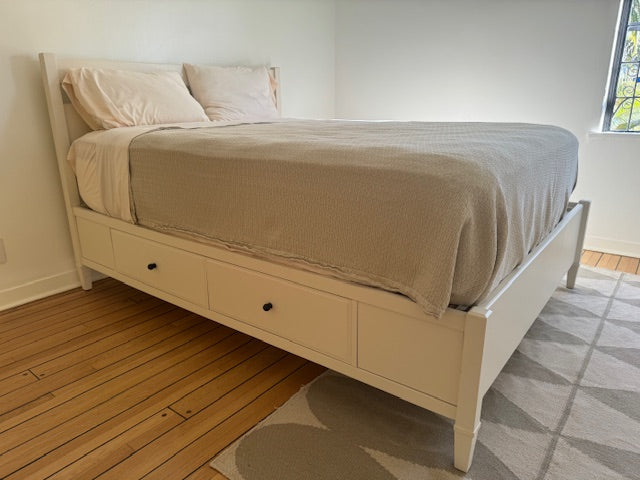 Crate & Barrel The Land of Nod White Bed Frame with Storage